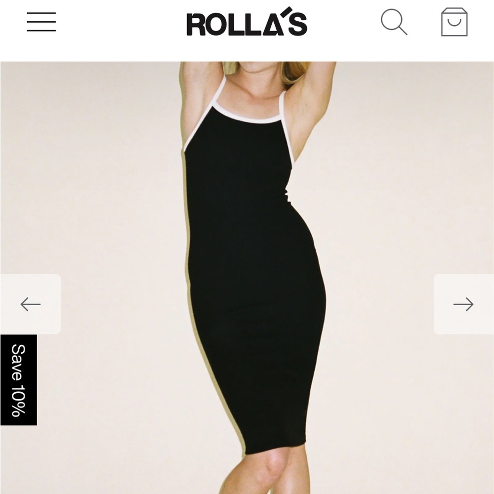 ROLLA’S contrast Naomi midi dress